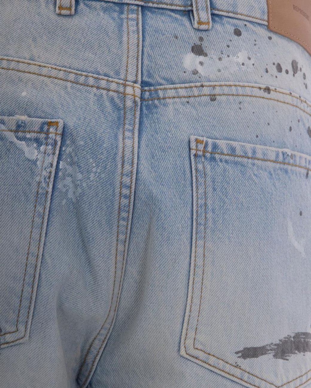 Represent Blue Light Flared Jeans for men