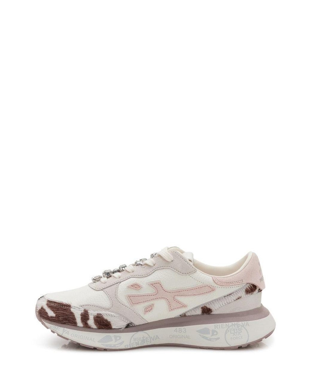 Premiata White Embellished Lauryn Sneakers