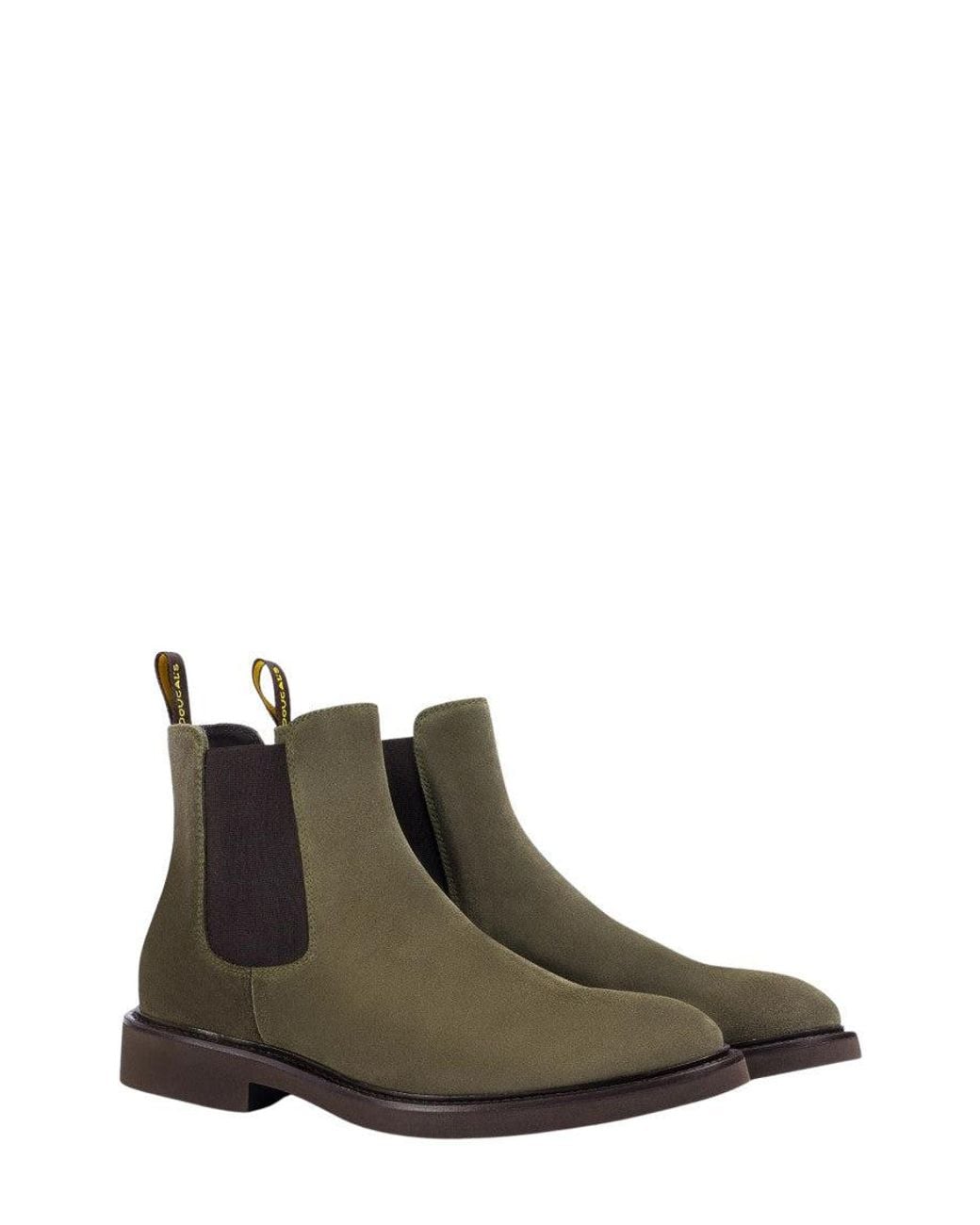 Doucal's Brown Color Block Boots for men