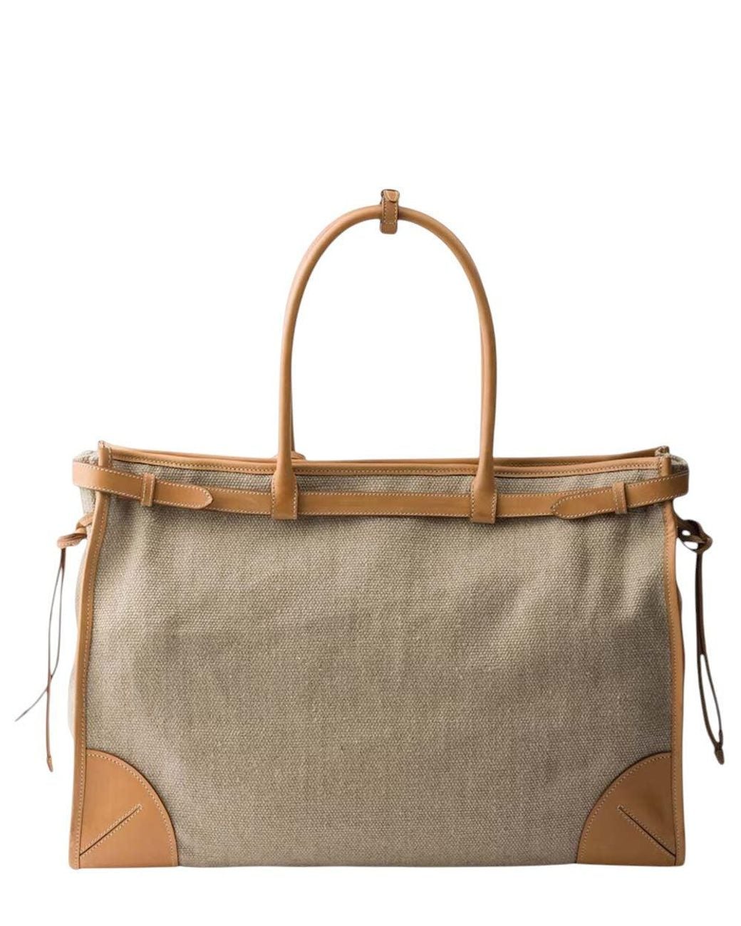 Prada Brown Natural Bonnie Large Tote for men