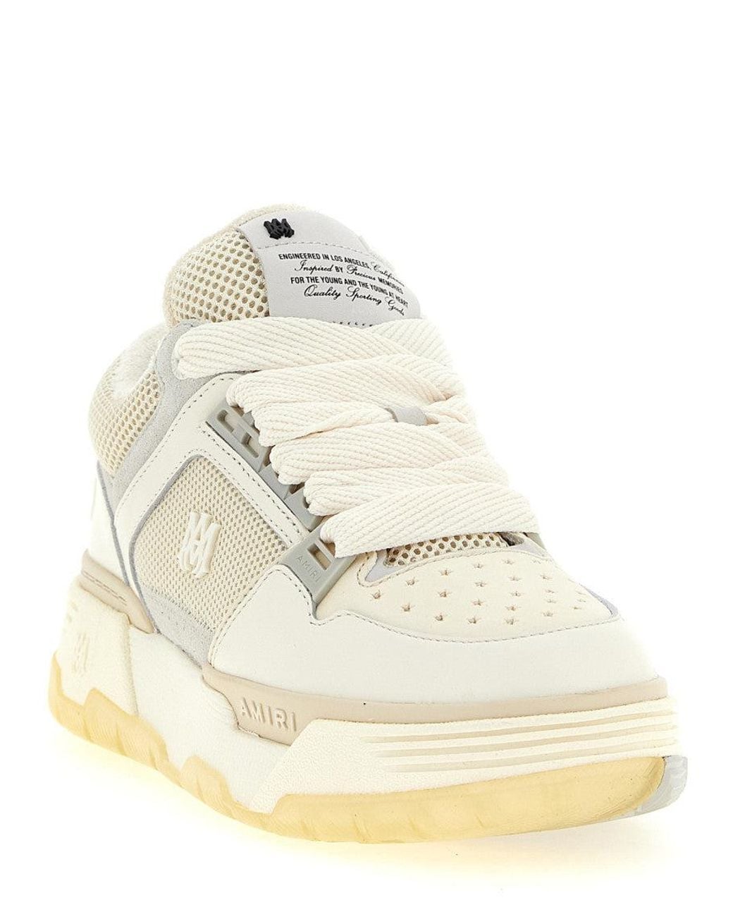 Amiri White Ma-1 Logo Sneakers