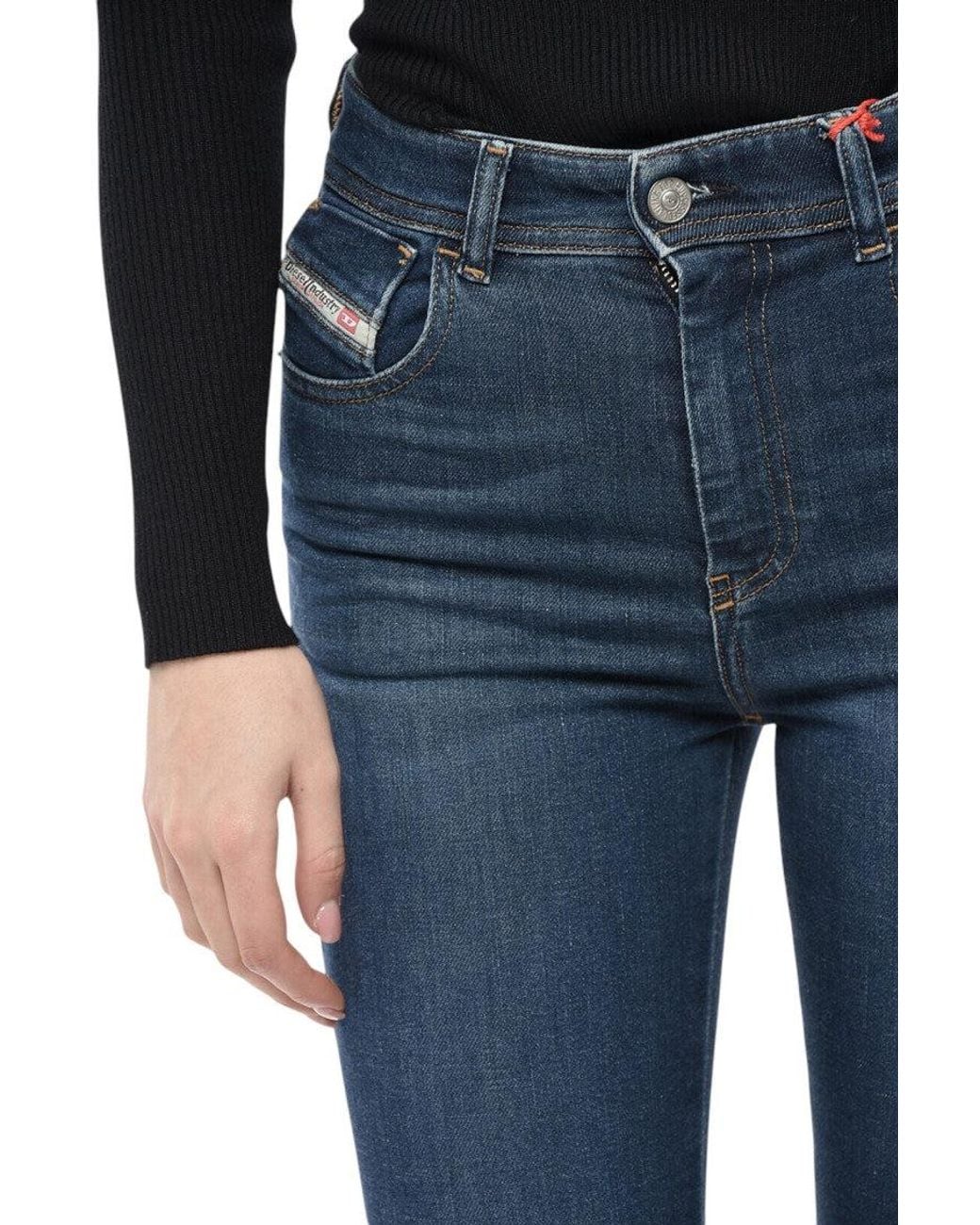 DIESEL Blue Skinny High Rise Jeans