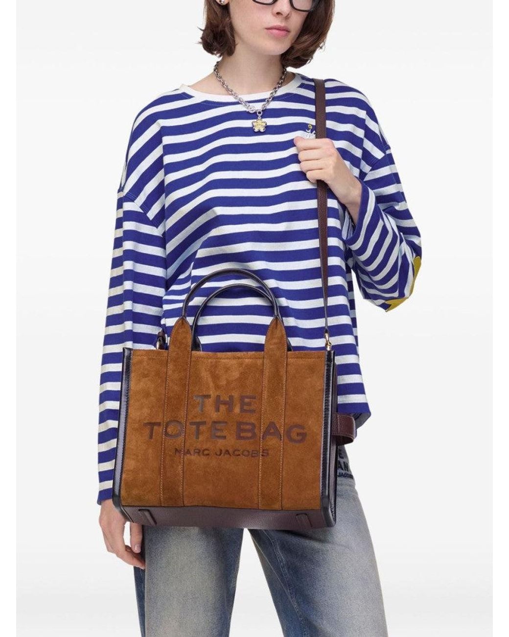 Marc Jacobs Brown Logo Top Zip Medium Tote