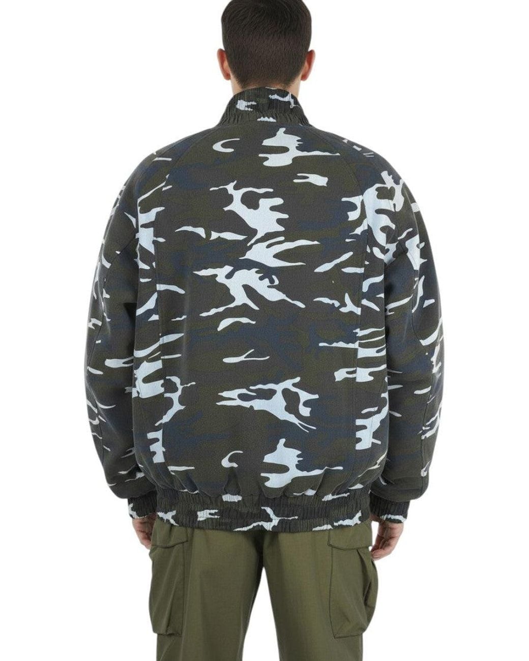 we11done Gray Camo Bomber Jacket for men