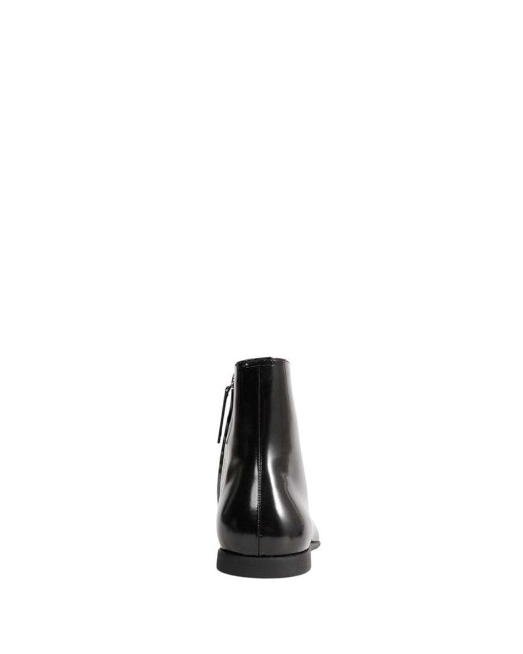 Jil Sander Black Zipper Boots for men
