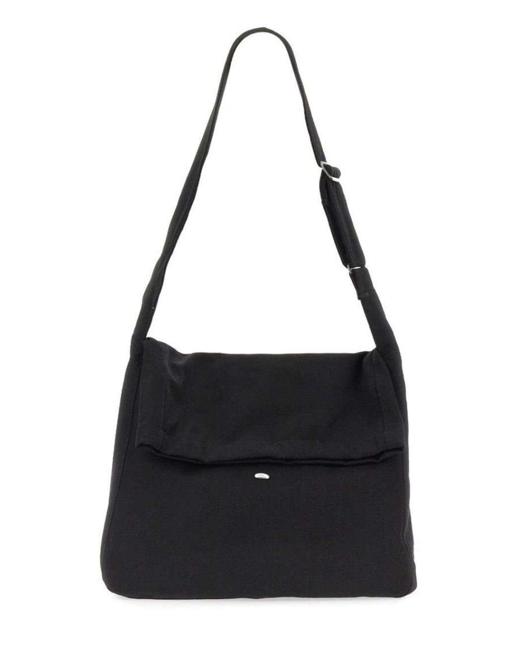 Our Legacy Black Textured Large Crossbody Bag for men