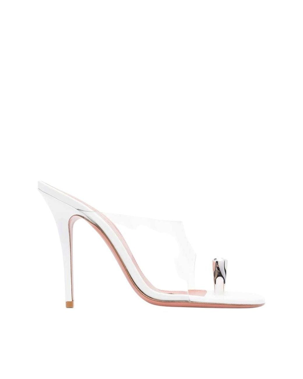 AMINA MUADDI White Slip-On Heels
