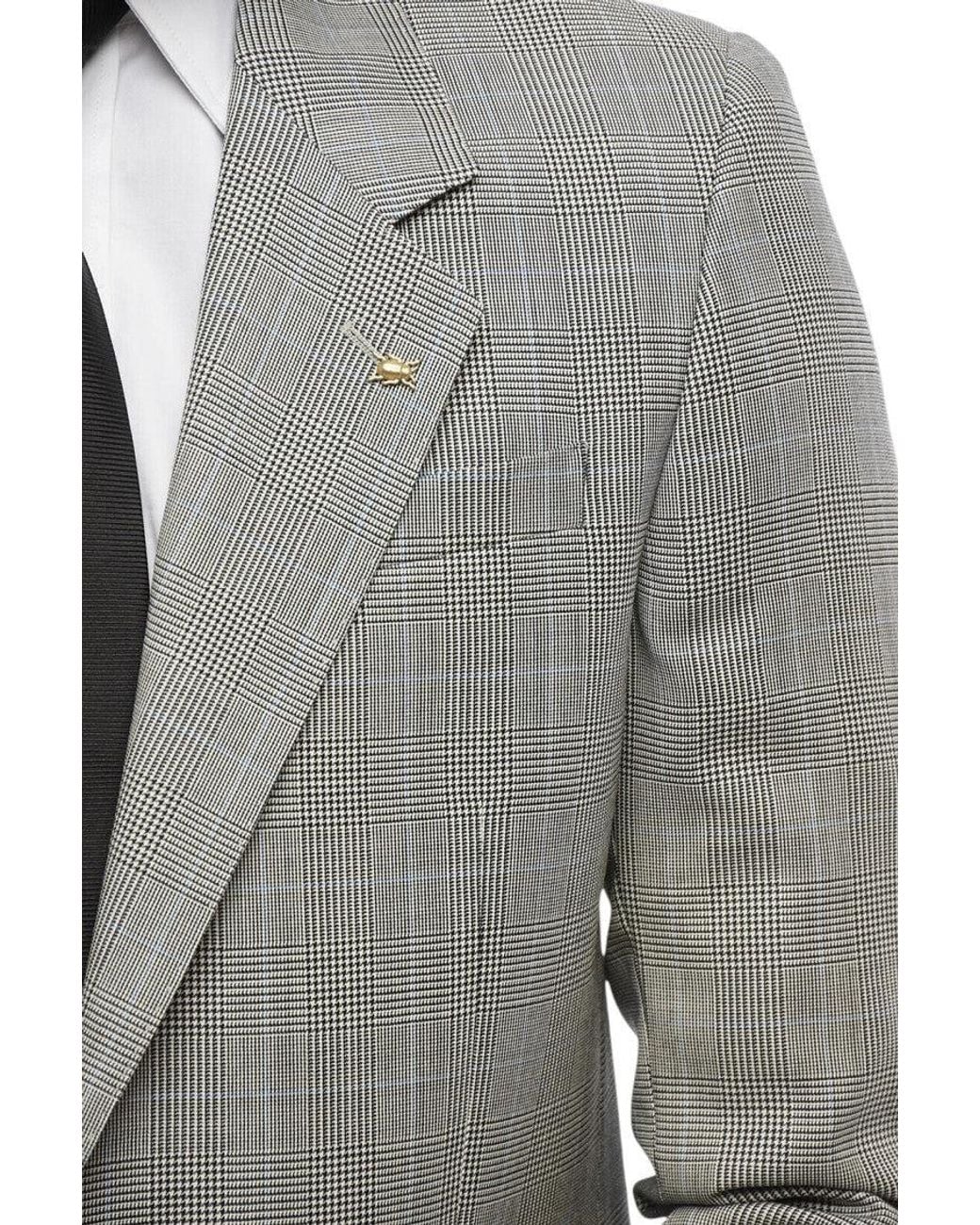 Corneliani Gray Notched Lapel Blazer for men