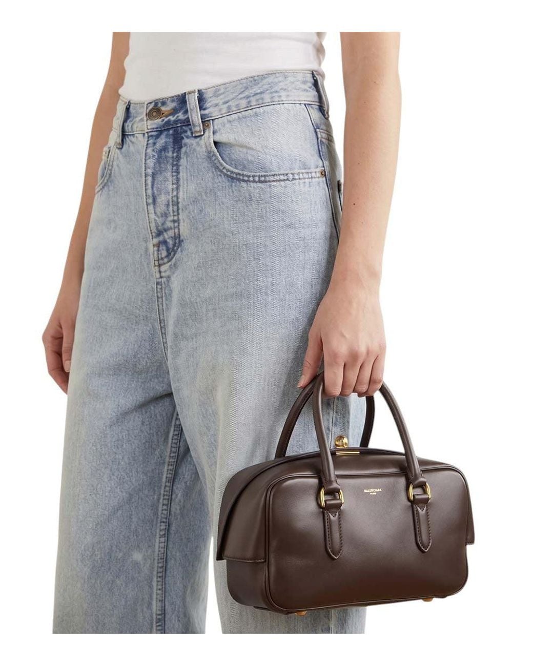 Balenciaga Brown Le 7 Small Duffle Bag
