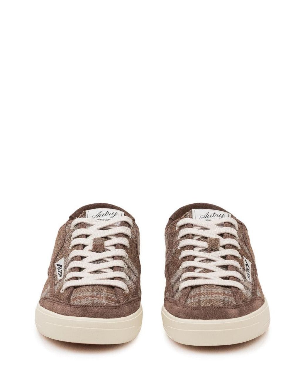 Autry Brown Textured Vintage Sneakers for men