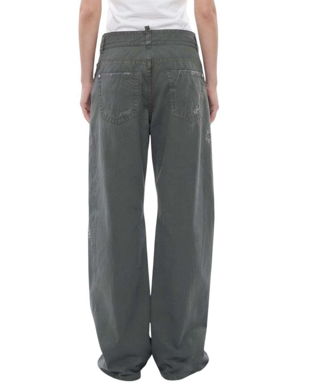 DSquared² Gray Loose Low Rise Jeans