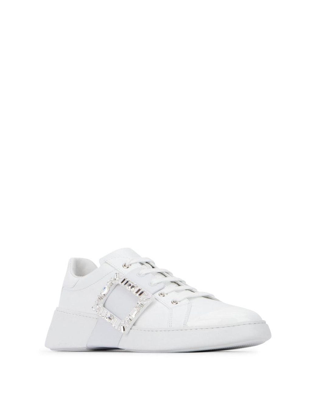 Roger Vivier White Skate Leather Sneakers