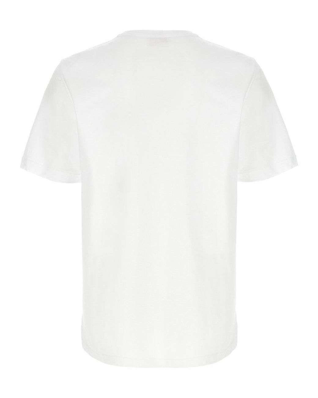 DIESEL White Regular Logo T-Shirt for men