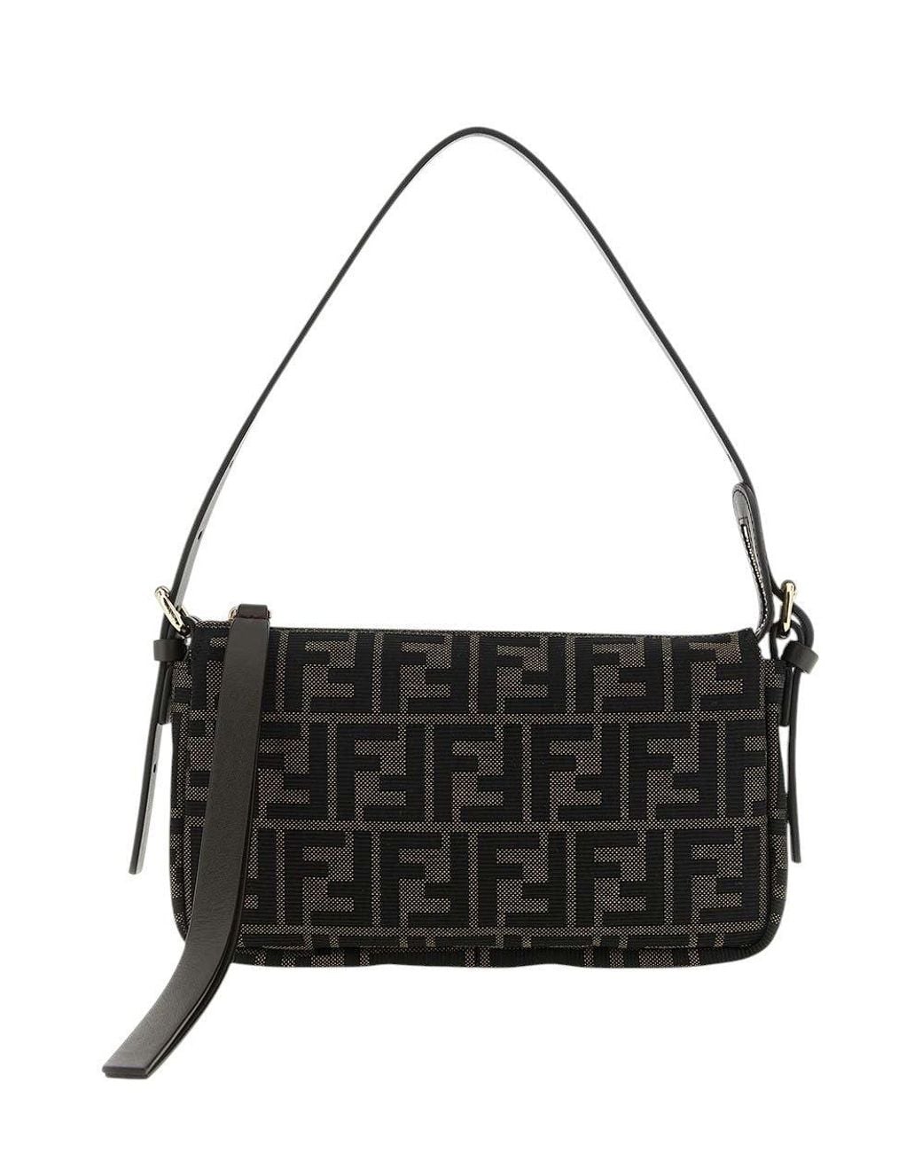 Fendi Black Ff Logo Small Shoulder Bag