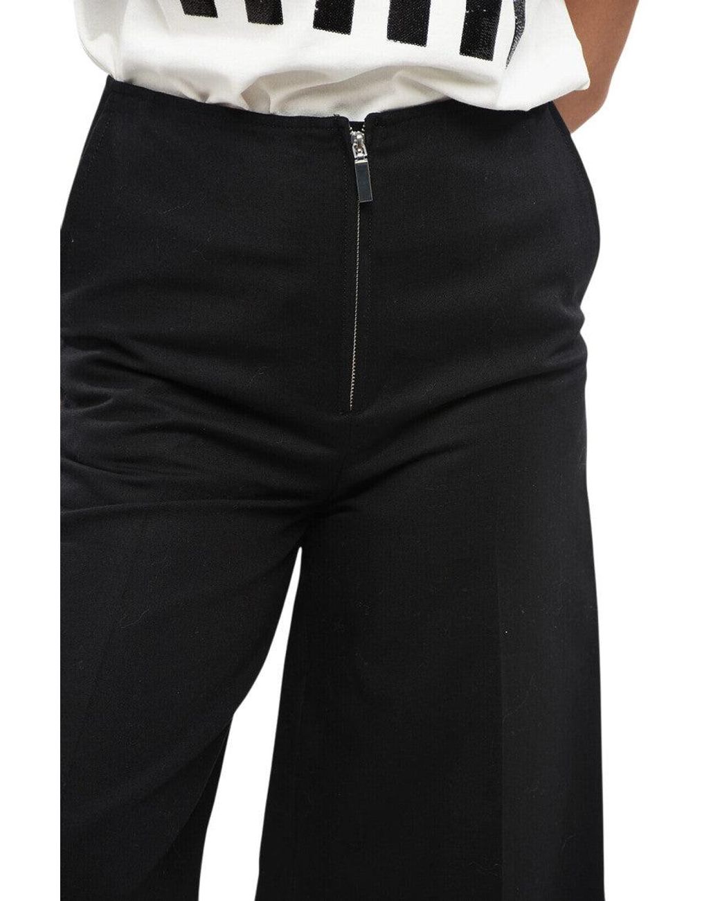 Totême White Flared Flat Front Pant