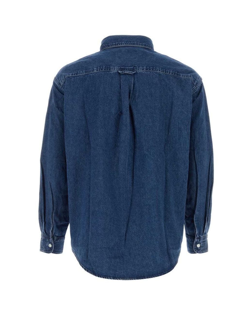Carhartt Blue Regular Logo Shirt for men