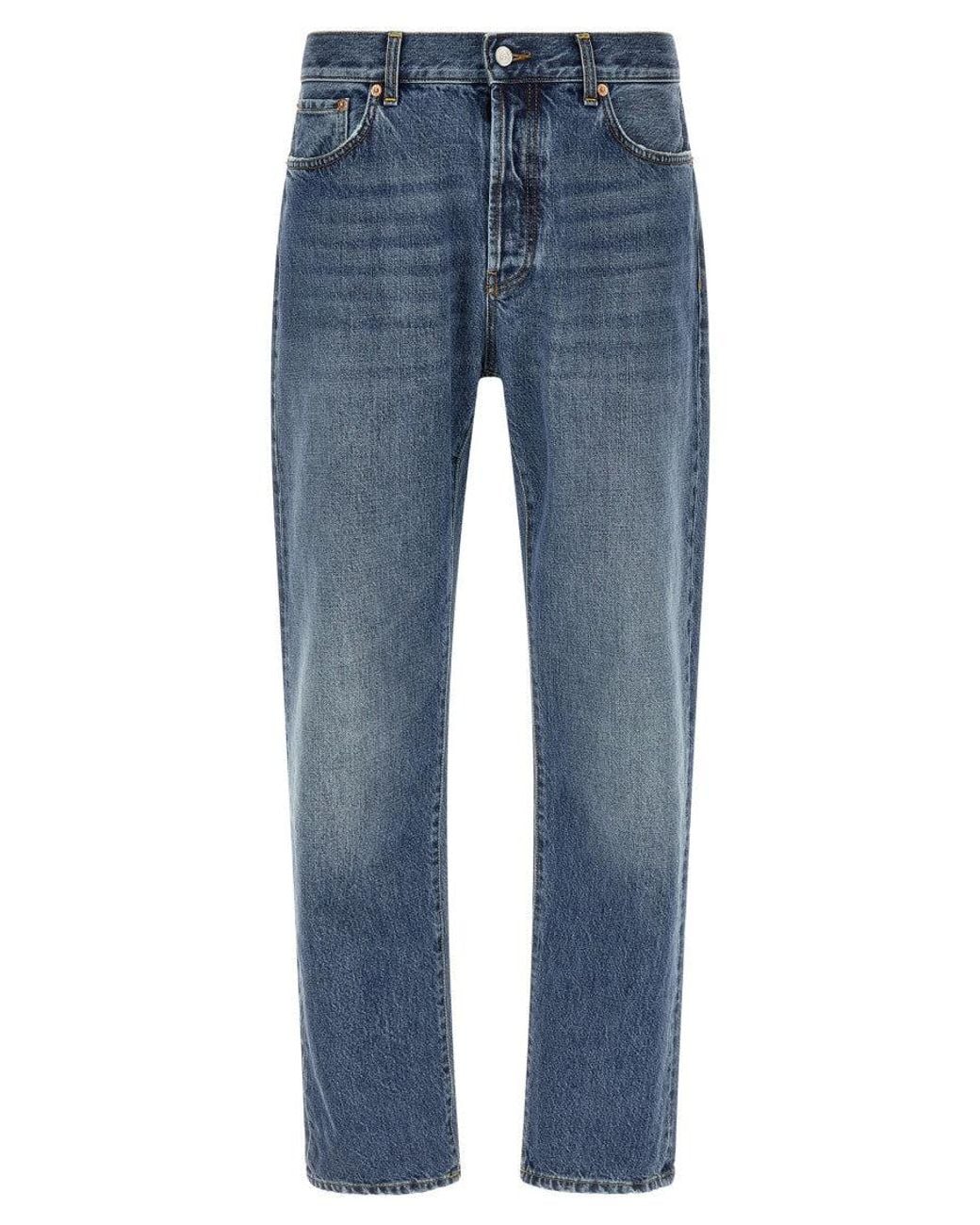 Department 5 Blue Relaxed Mid Rise Jeans for men