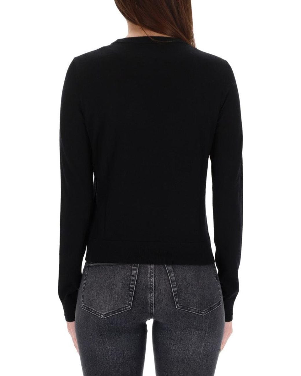 DIESEL Black Solid Crew Neck Sweater