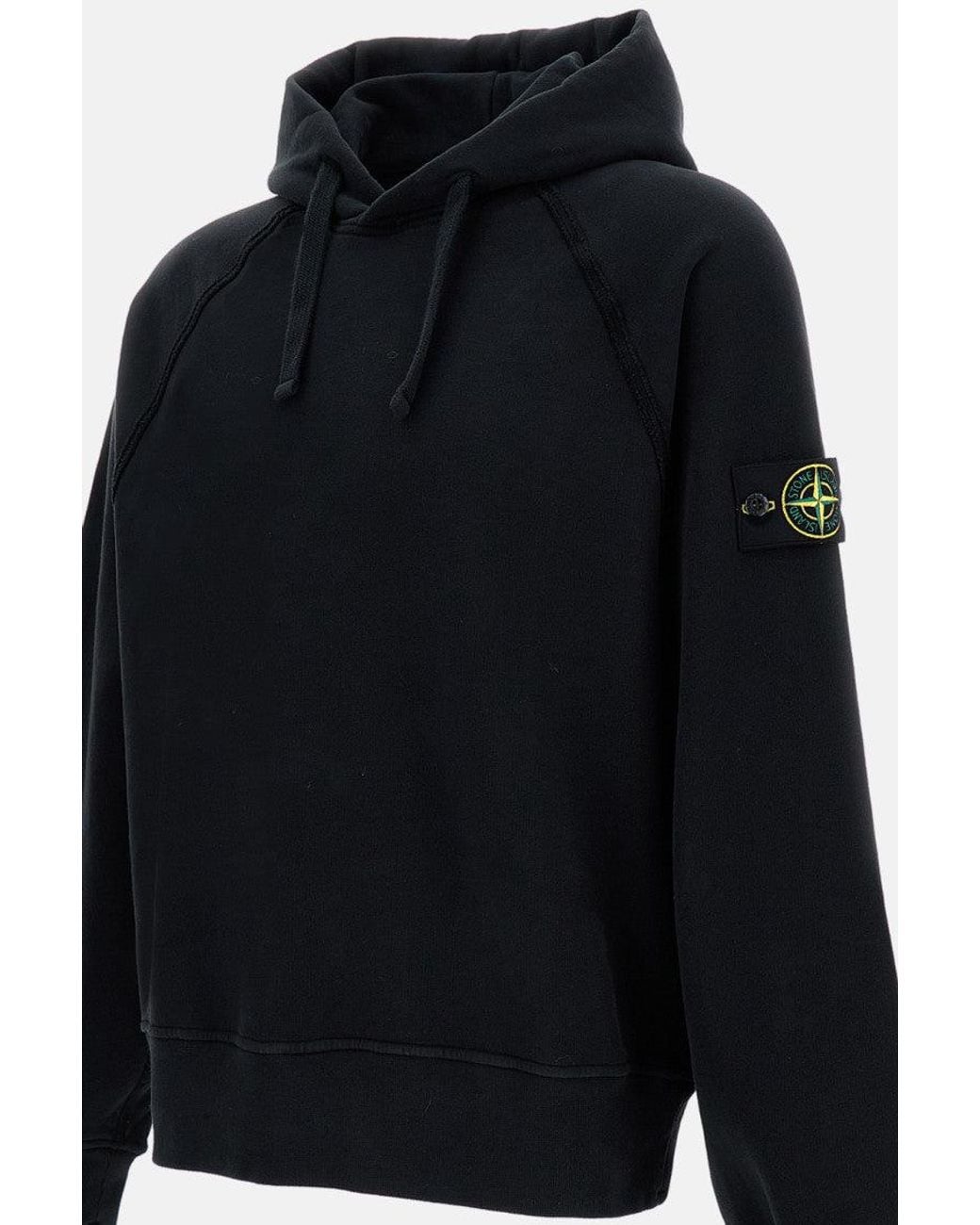 Stone Island Blue Logo Hoodie for men