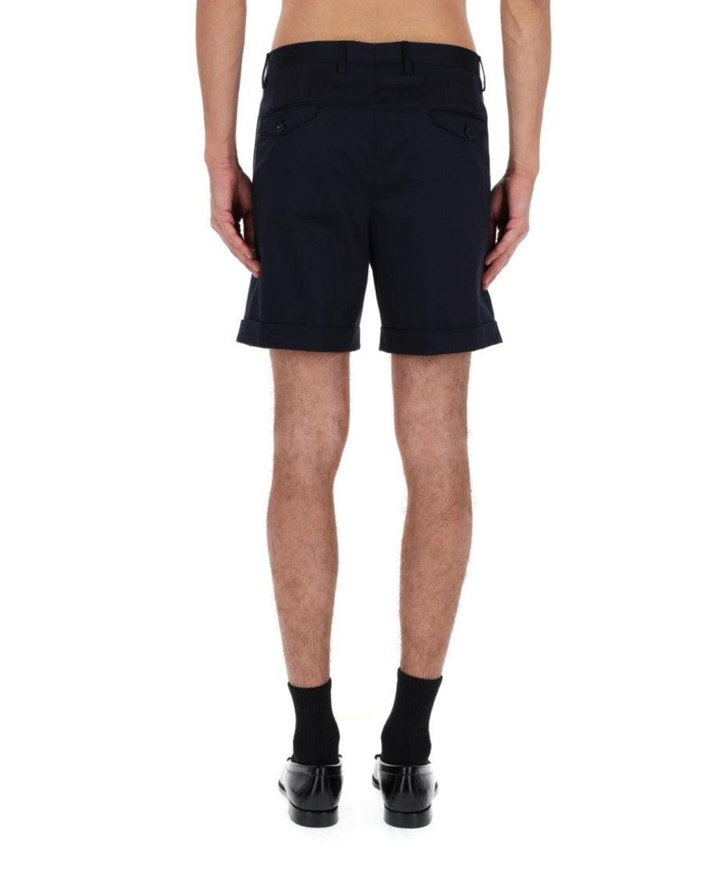 Lardini Blue Dark Solid Shorts for men