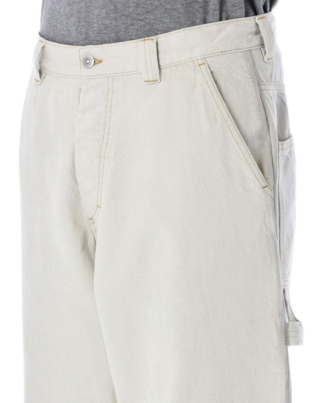 Maison Margiela White Off Solid Jeans for men