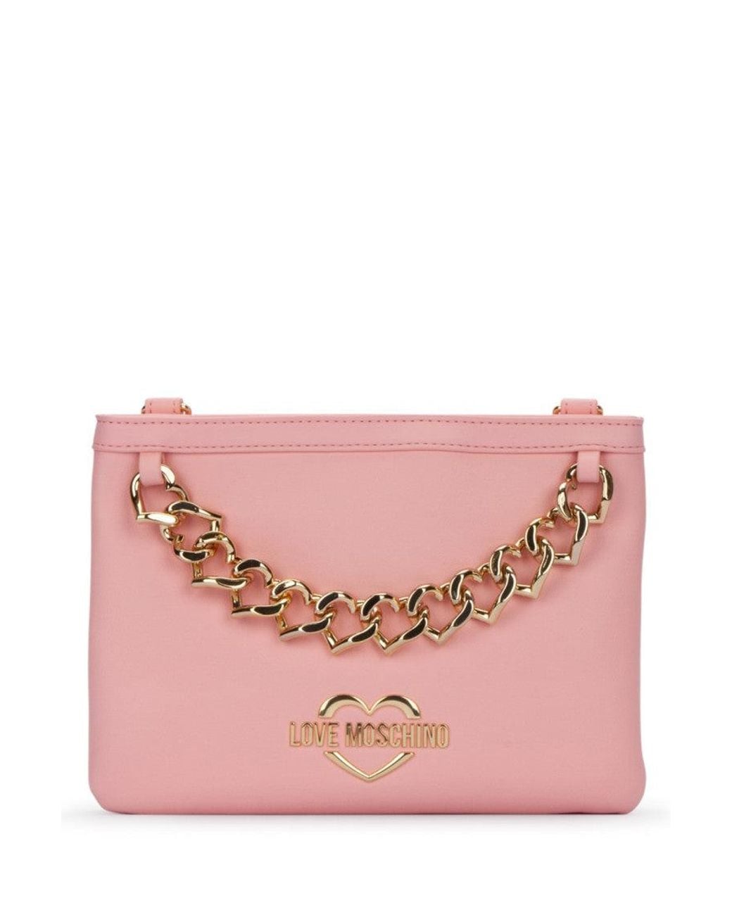Love Moschino Pink Light Leather Clutch