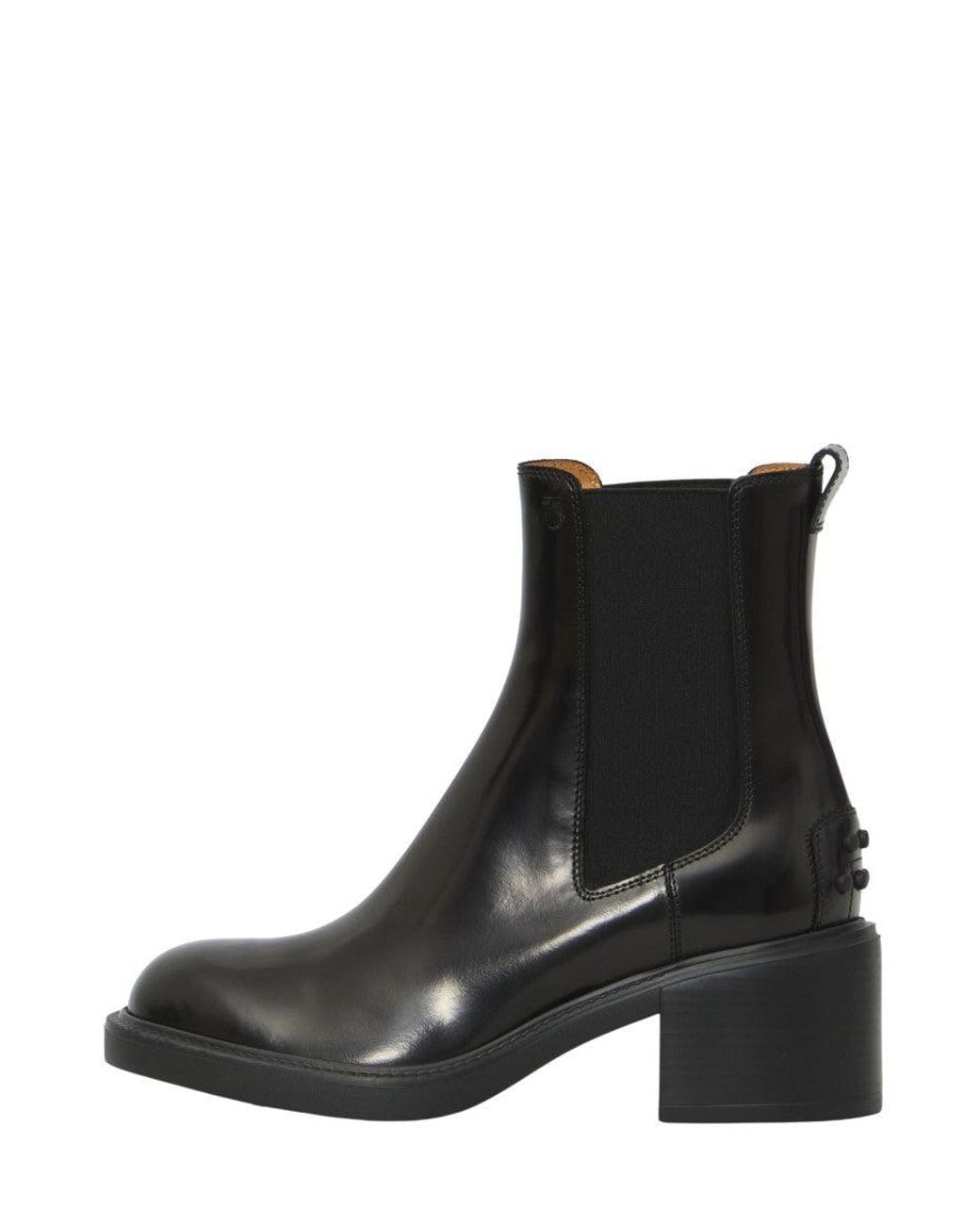 Tod's Black Leather Ankle Boots