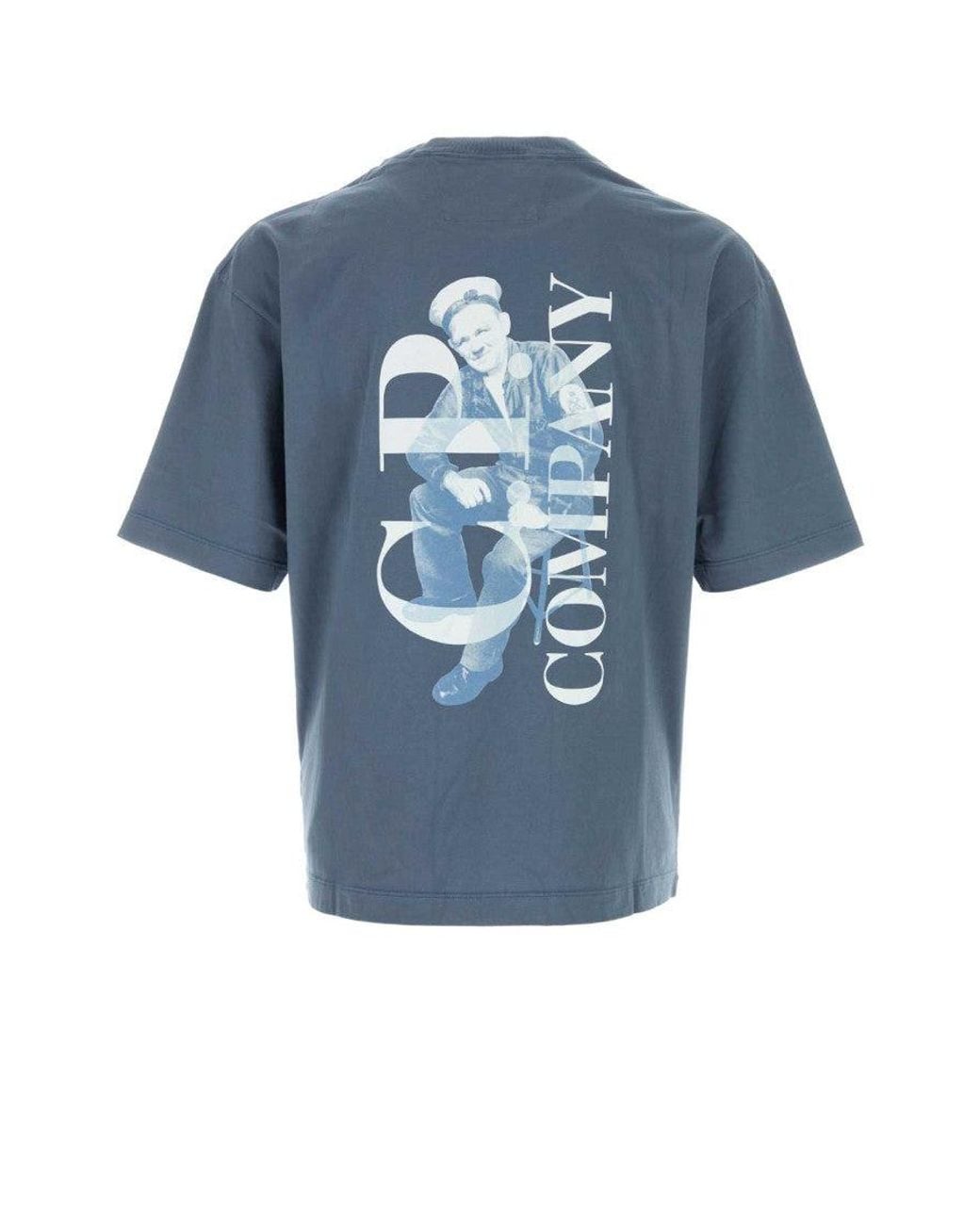 C P Company Blue Crew Neck T-Shirt for men