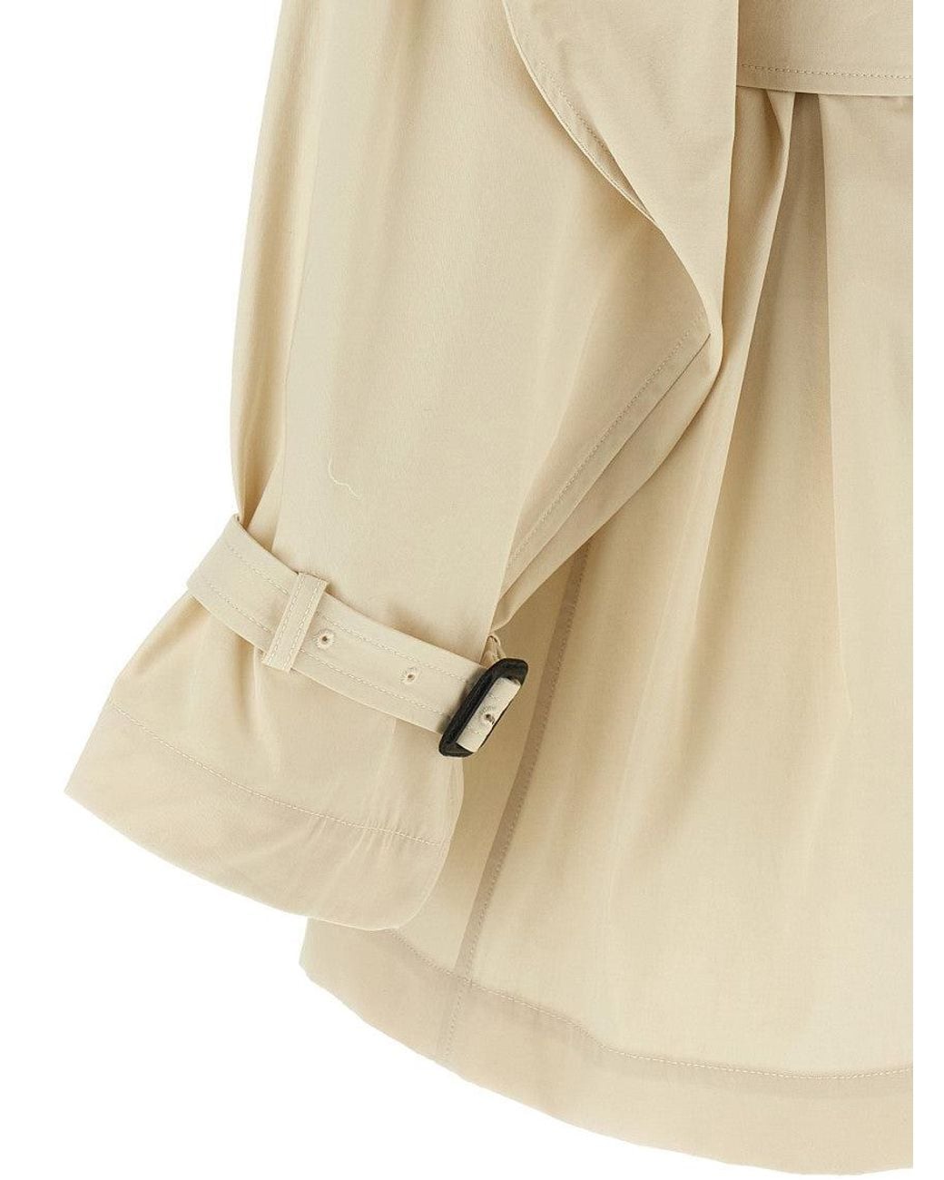Totême Natural Cream Notched-Lapel Trench Coat