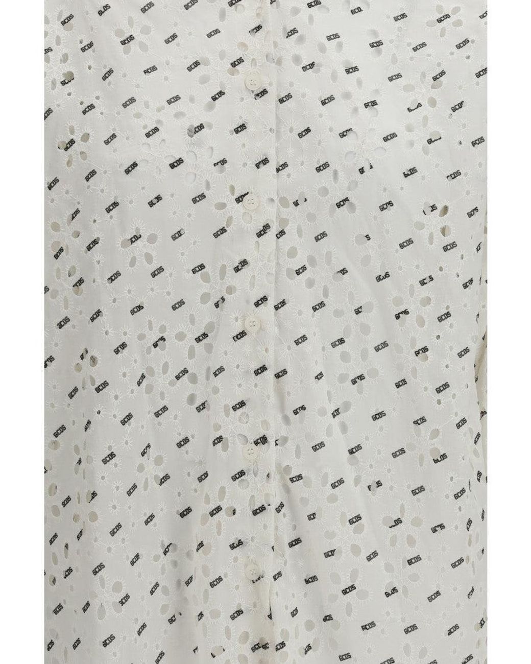 Gcds White Shirt Broderie Anglaise