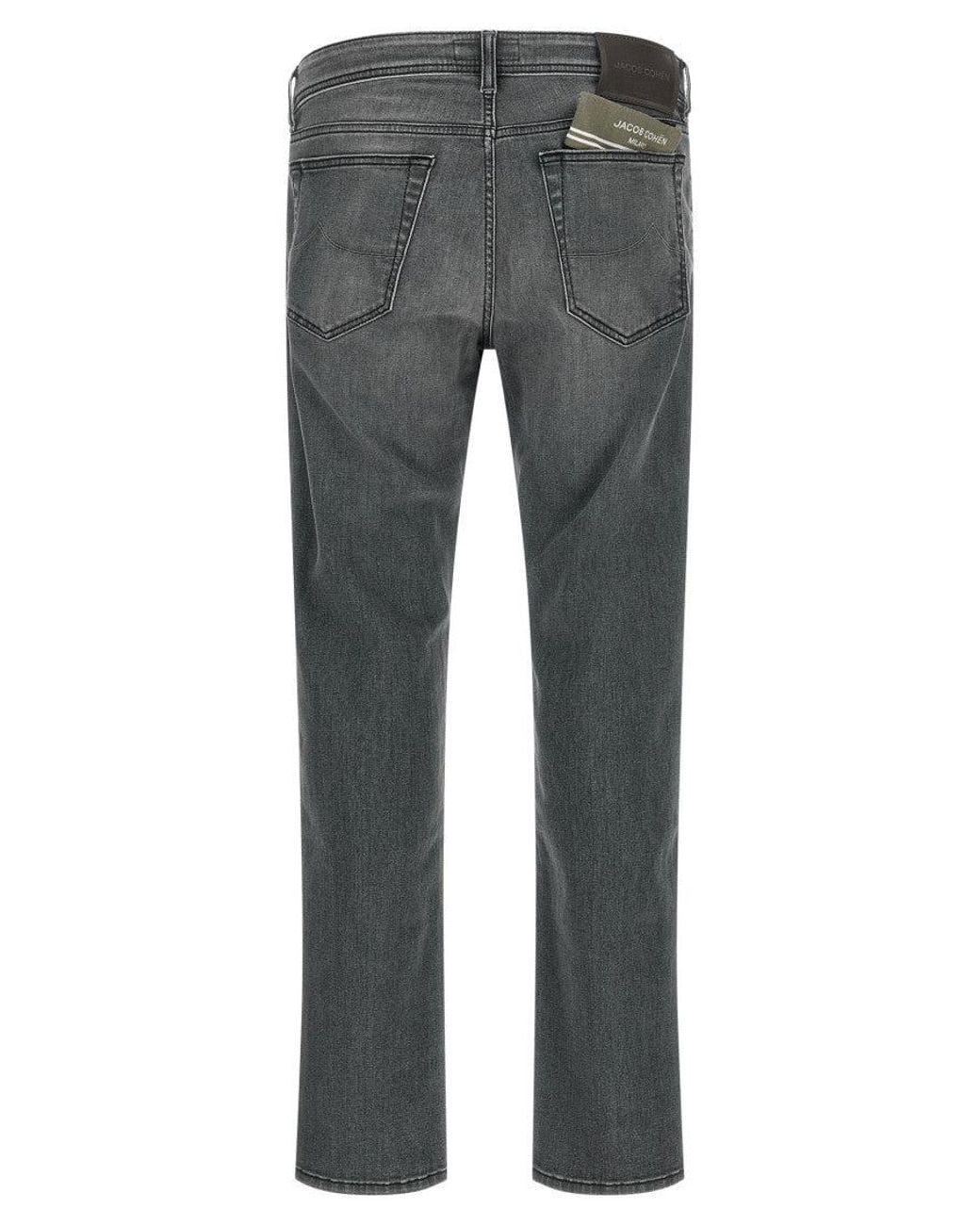 Jacob Cohen Gray Slim Mid Rise Jeans for men