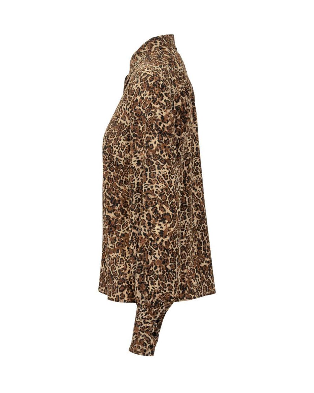 Isabel Marant Brown Relaxed Animal Print Shirt
