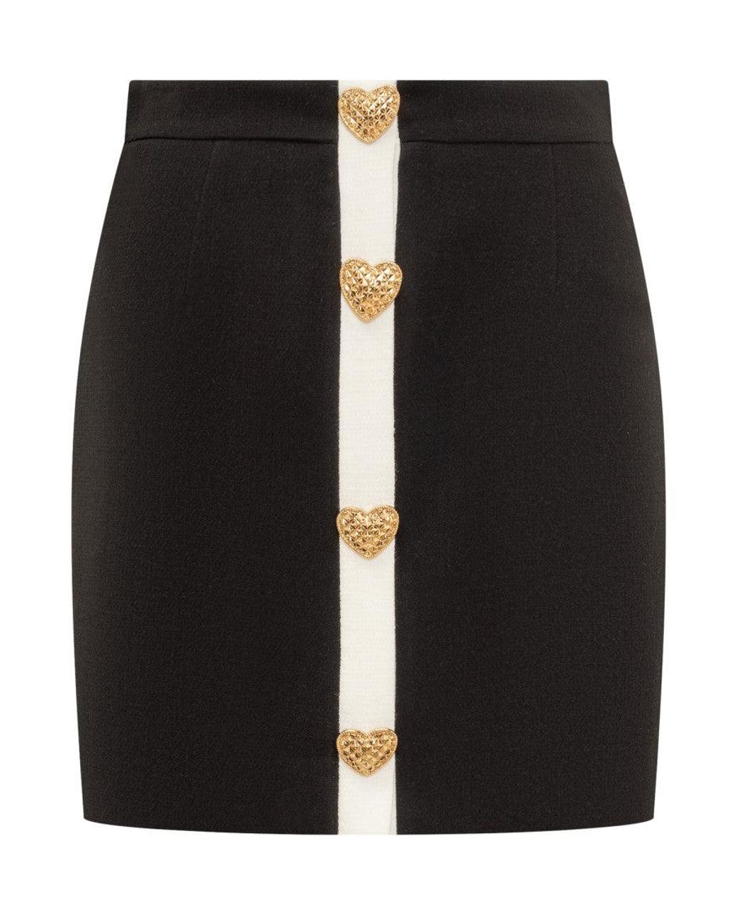Moschino Black Embellished Mini Skirt