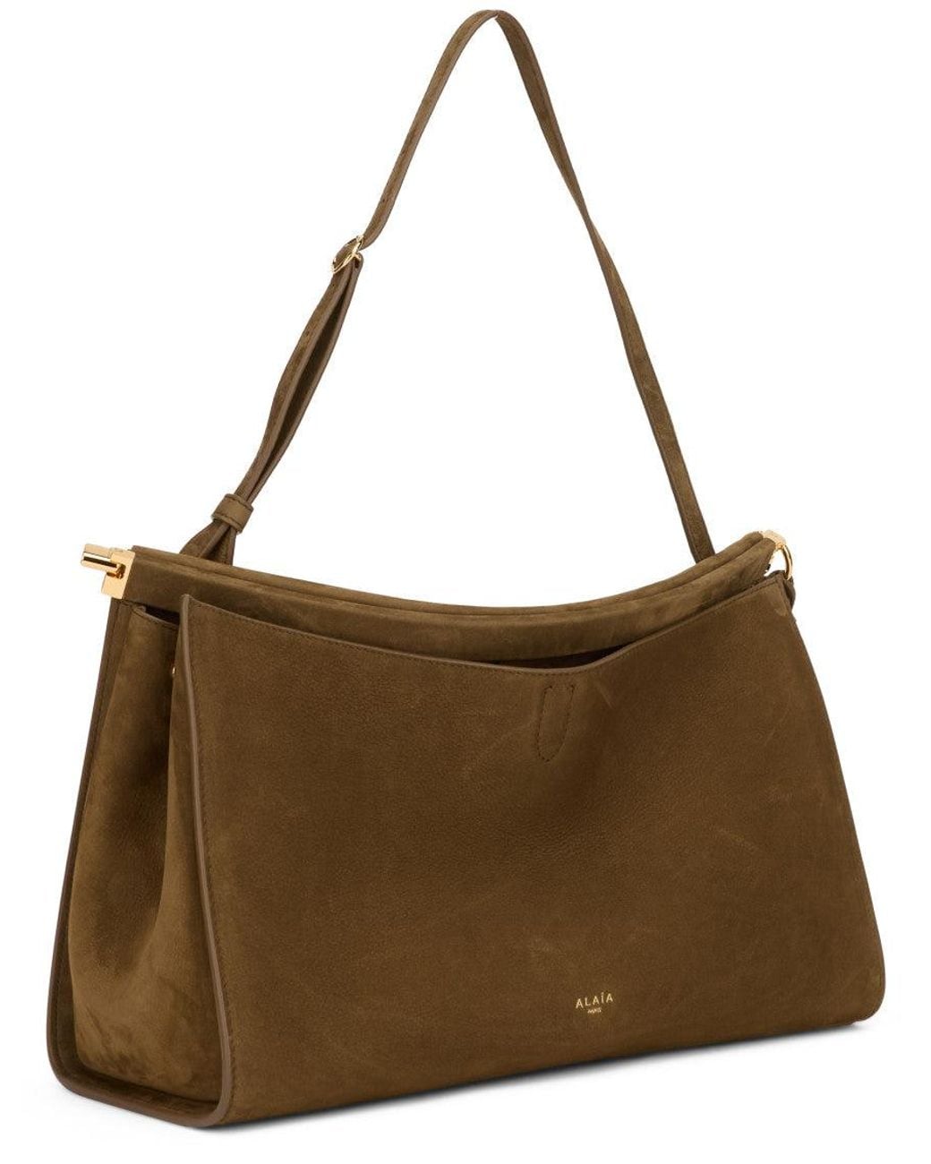 Alaïa Brown Le Click Pocket 35 Large Shoulder Bag