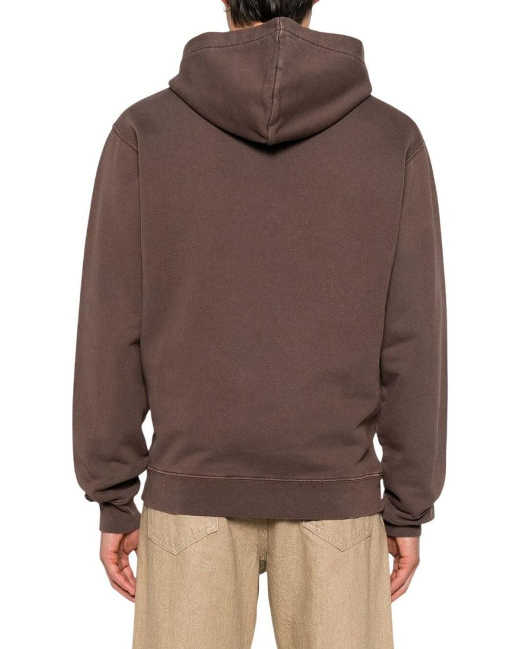 Jacquemus Brown Relaxed Logo Hoodie for men