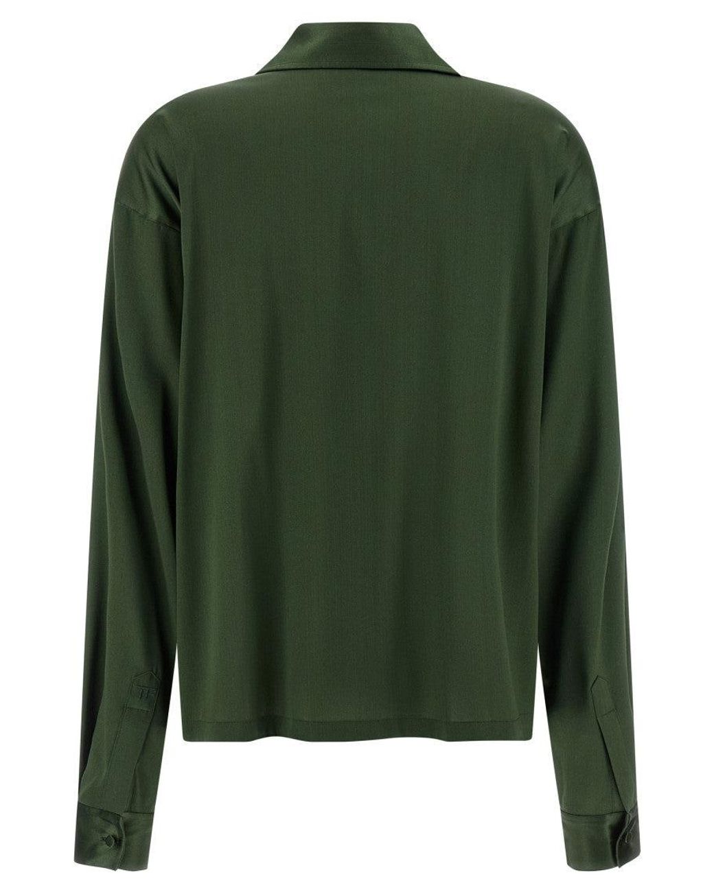 Tom Ford Green Silk Polo Shirt