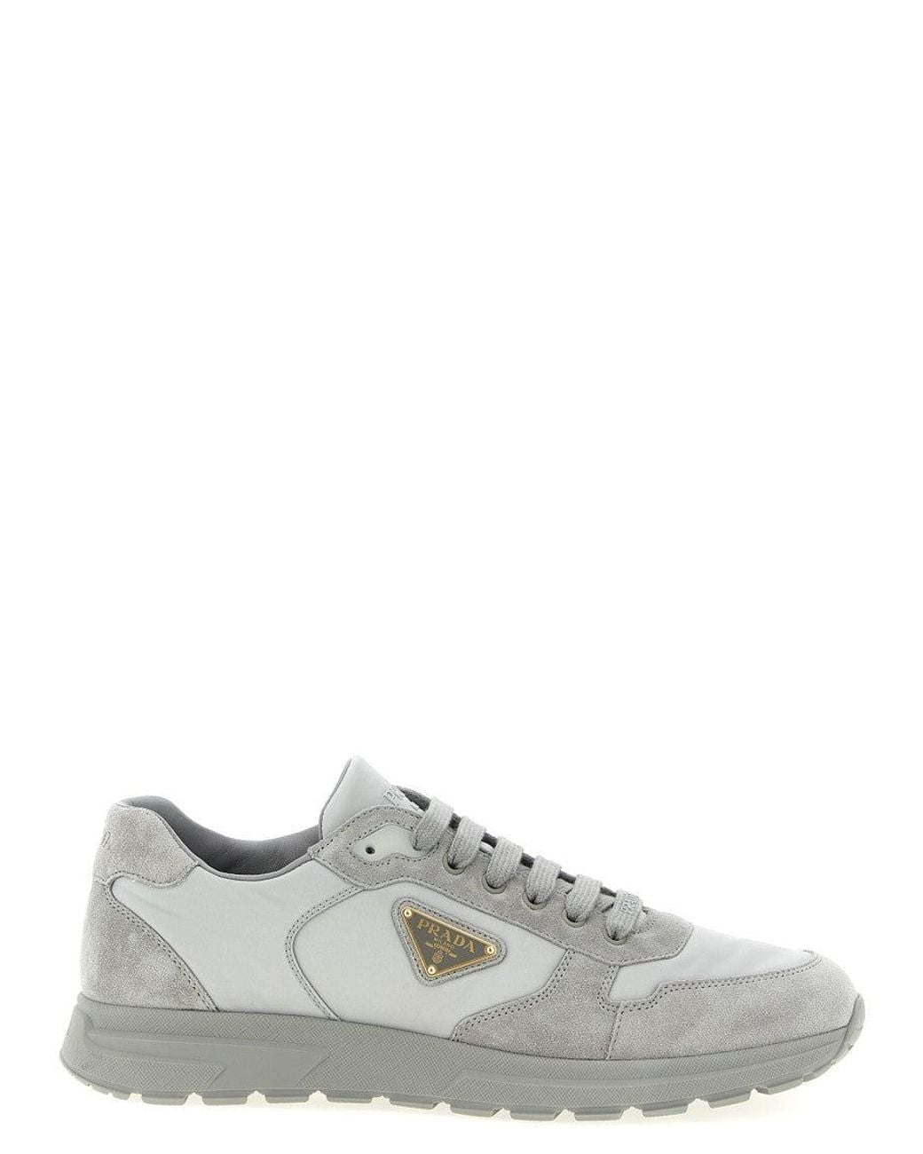 Prada Gray Prax Sneakers for men
