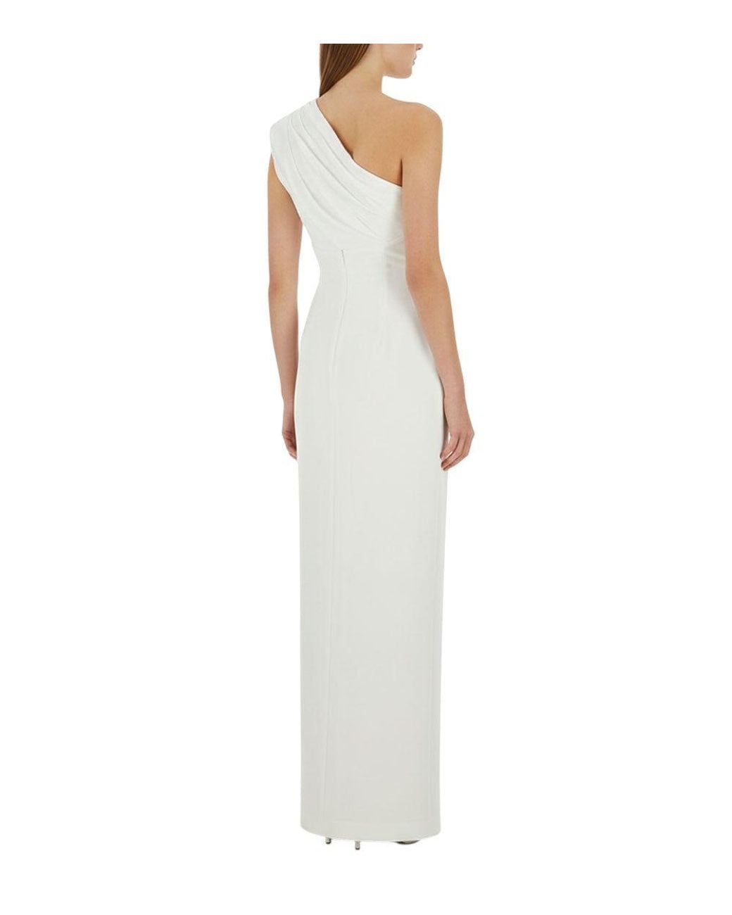 Solace London White One Shoulder Maxi Dress