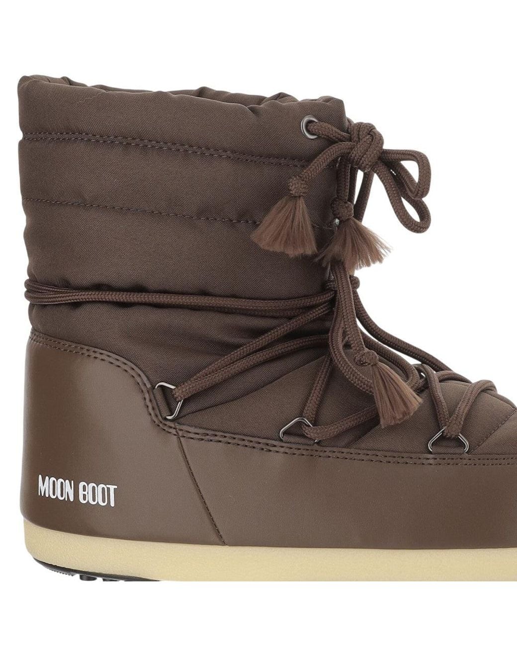 Moon Boot Brown Logo Nylon Boots