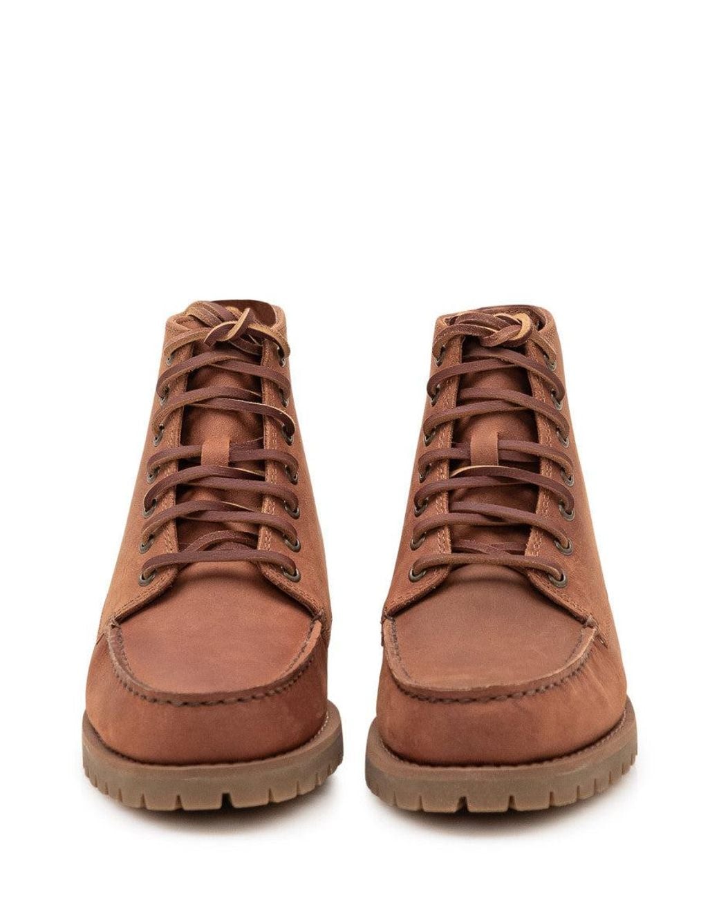 Sebago Brown Leather Ranger Boots for men