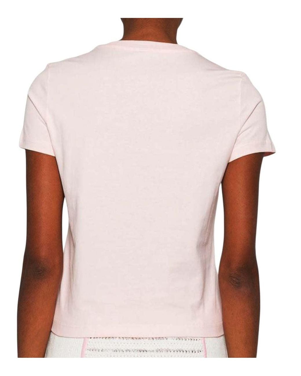 Casablanca Pink Crew Neck Graphic Logo Print T-Shirt