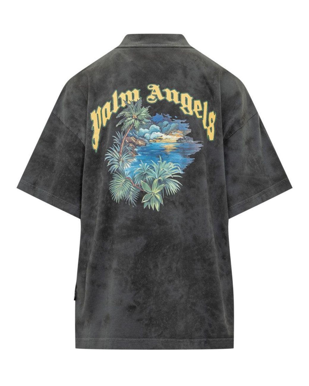 Palm Angels Black Graphic Crew Neck T-Shirt