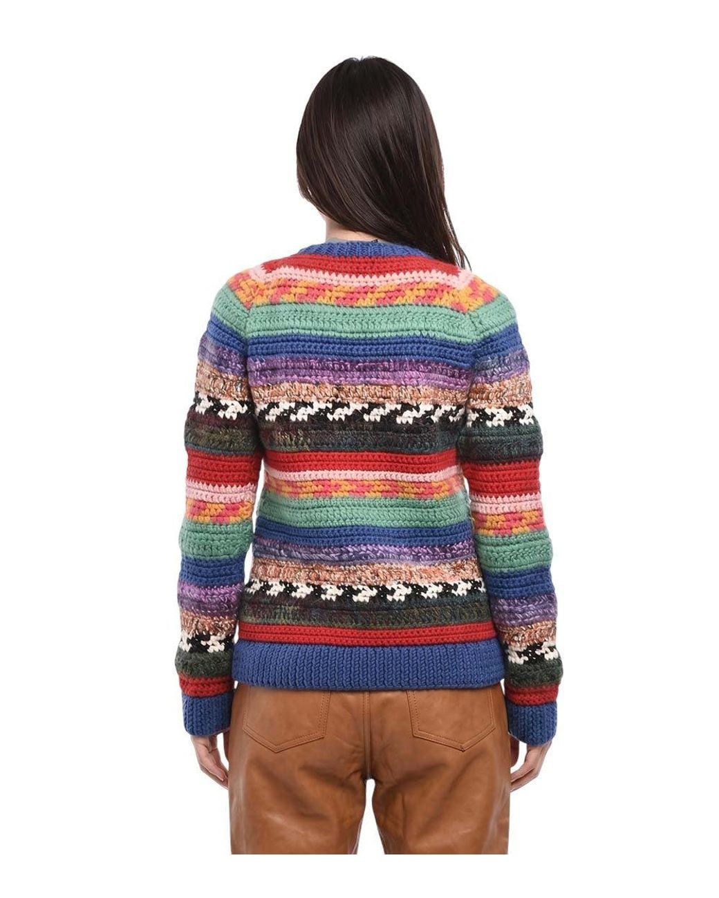 DSquared² Blue Stripes Crew Neck Sweater