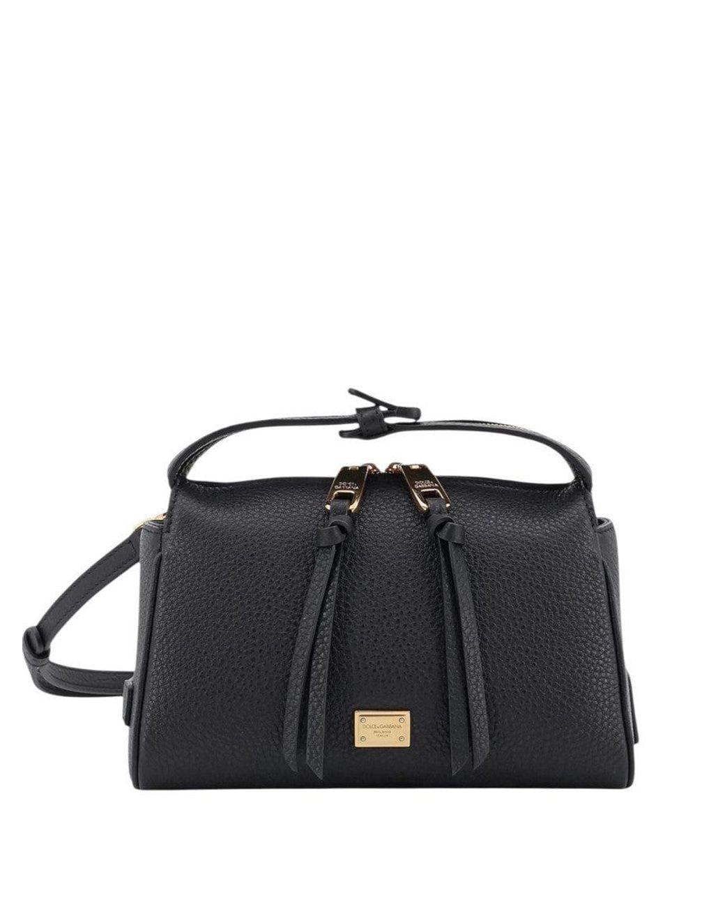 Dolce & Gabbana Black Vittoria Mini Crossbody Bag