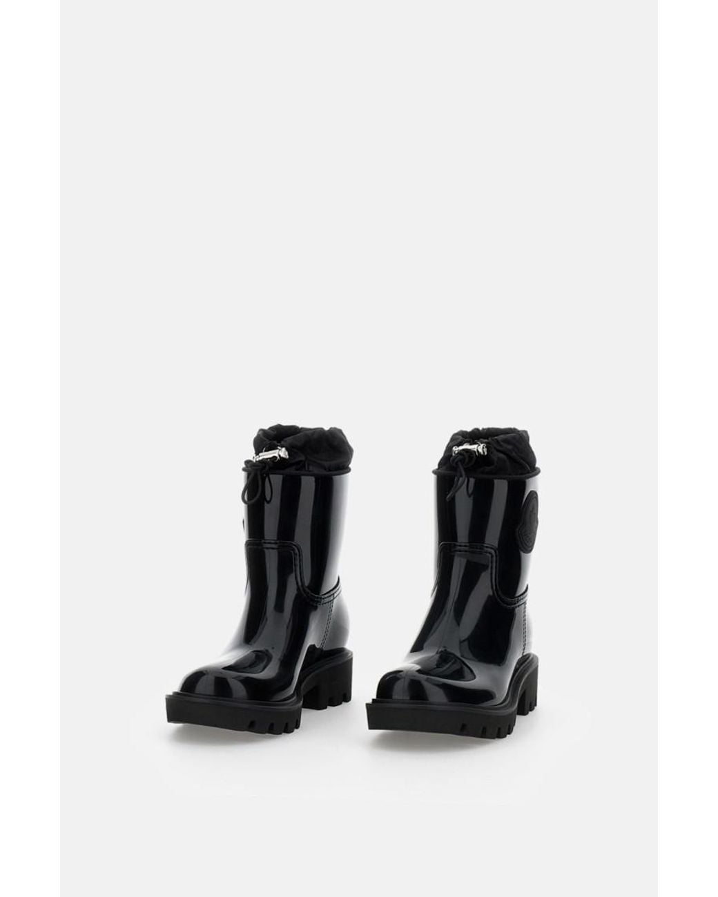 Moncler Black Kickstream Rain Boots