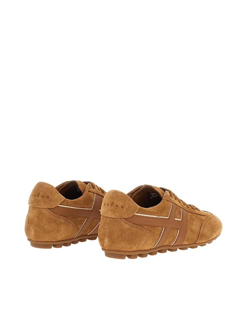Hogan Brown Runner H693 Suede Leather Sneakers