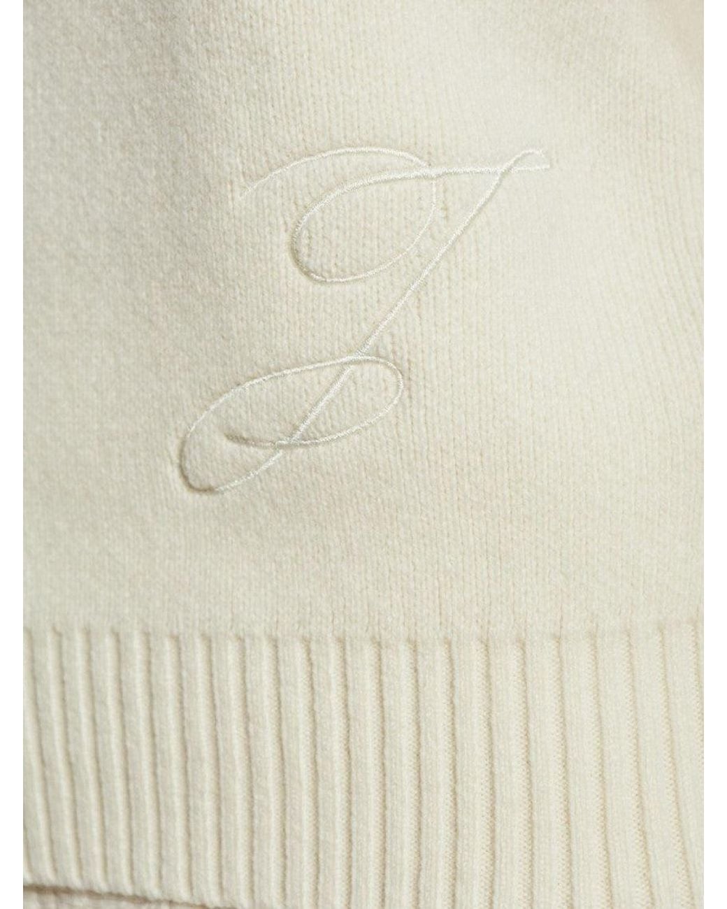 Jacquemus White High-Neck Sweater
