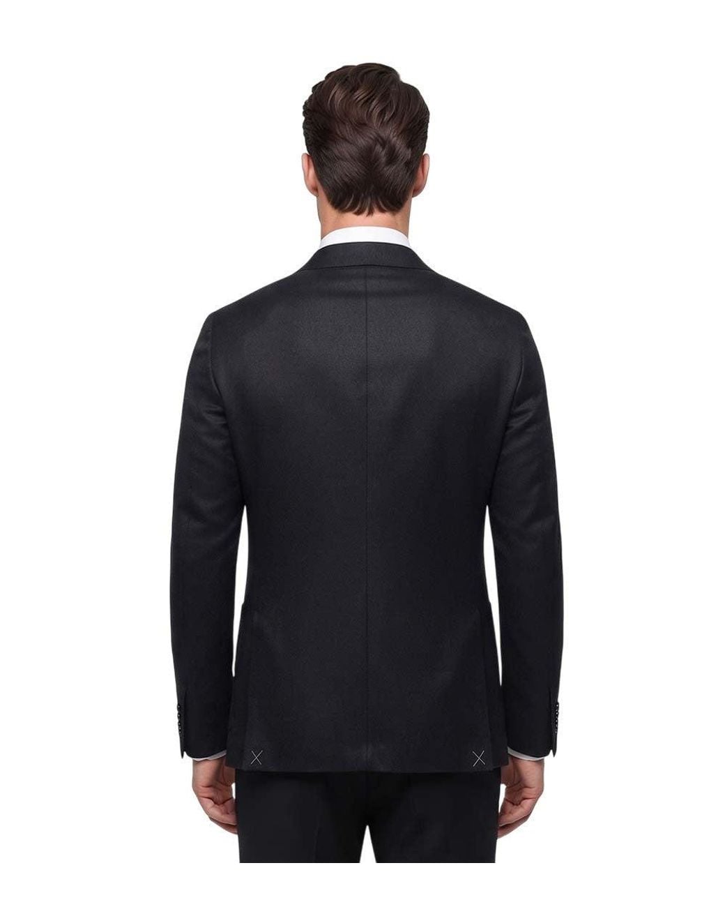 Corneliani Blue Notched Lapel Blazer for men