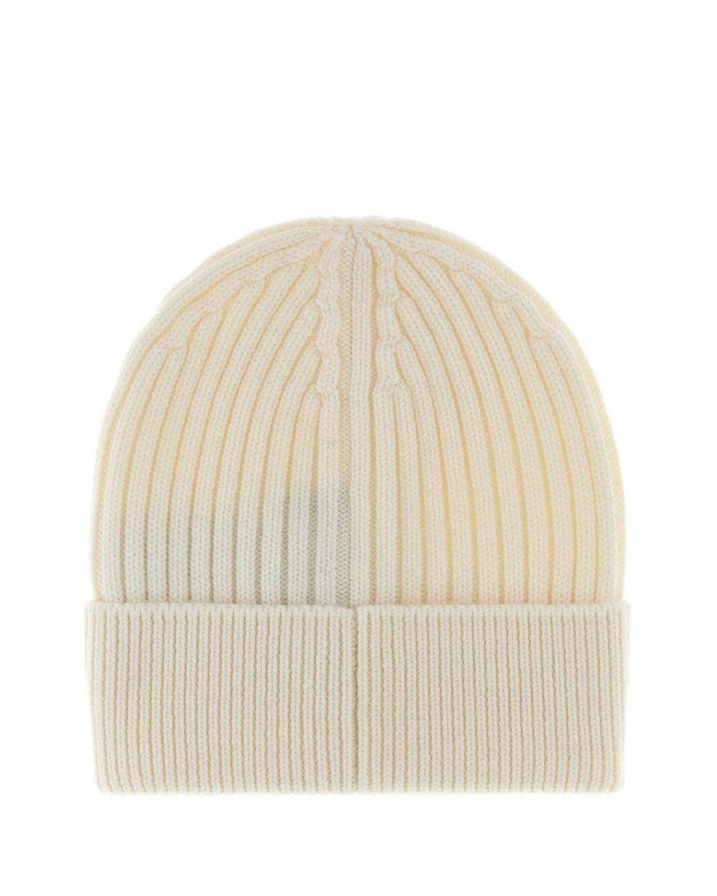 Moncler Natural Logo Beanie Cap for men
