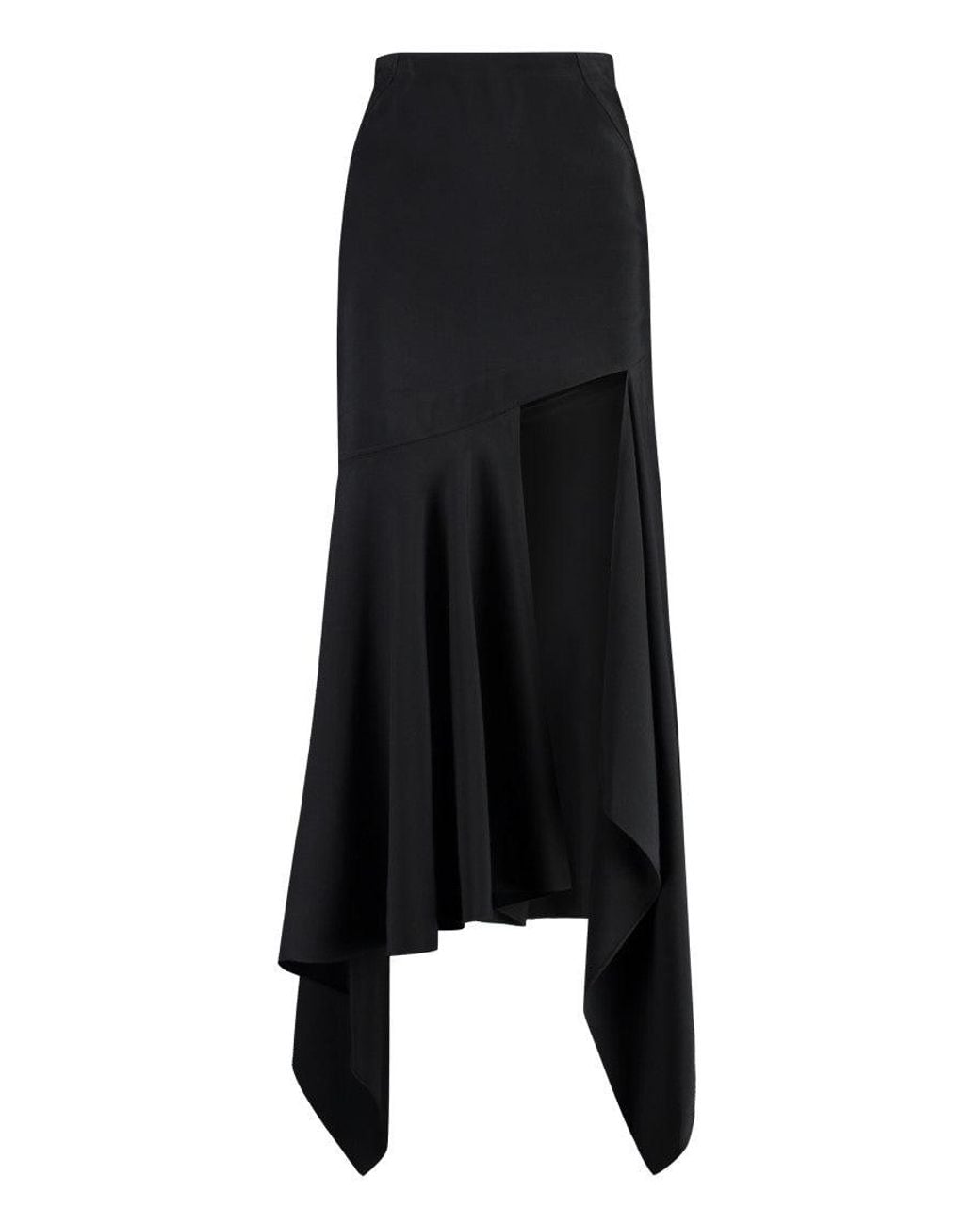 Mugler Black Solid Maxi Skirt